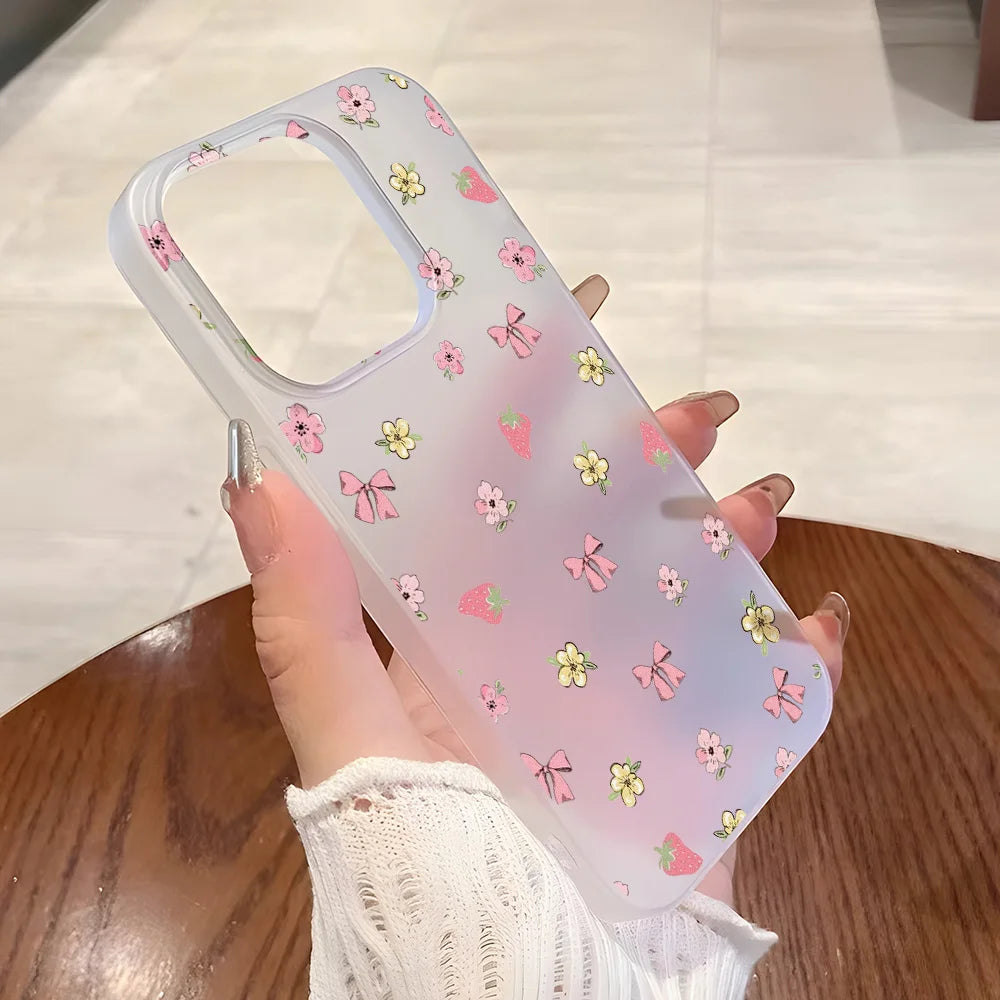 Funda mate de flores para iPhone 17, Fundas para iPhone 17 Air 16 Pro Max 12 14 11 13 15 Fundas, funda suave a prueba de golpes, parachoques de teléfono de leopardo