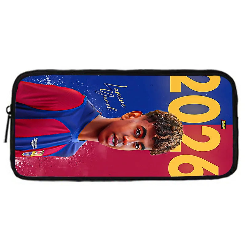 Mochila escolar para niños, fútbol, Lamine Yamals, con bolsas para el almuerzo, bolsas para lápices, mochilas escolares para niños y niñas, el mejor regalo