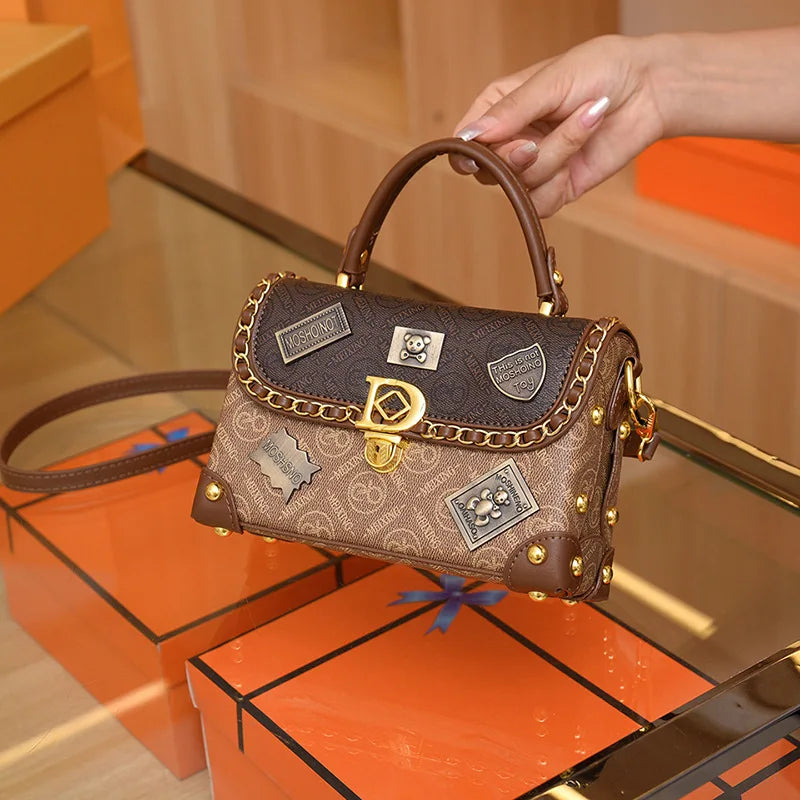 Bolso bandolera versátil de lujo ligero retro para mujer, novedad 2026