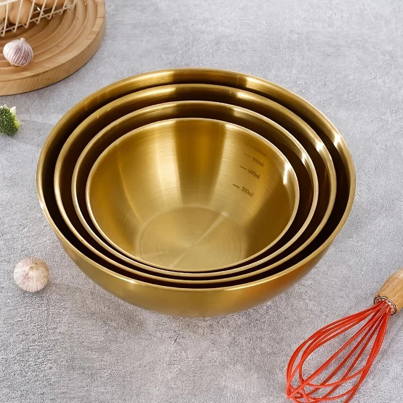 Juego de 3 Tazones para Mezclar de Acero Inoxidable, Tazón Grande para Ensalada, Tazón para Amasar, Accesorios de Cocina, Artículos para el Hogar