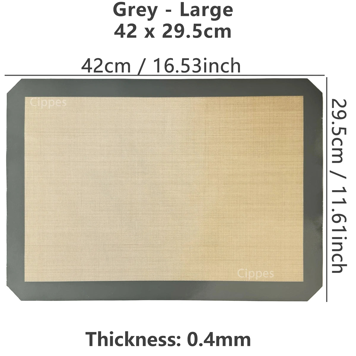 Estera de silicona para horno, fina de 0,4mm, reutilizable, antiadherente, resistente al calor, revestimiento de hojas, herramientas para hornear para galletas, 1 ud.
