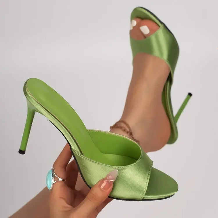 Nuevas Sandalias de Tacón Alto y Fino para Mujer, Verano 2026, con Punta en Pico, Elegantes y Sexys, Tipo Peep Toe, Estilo Stiletto