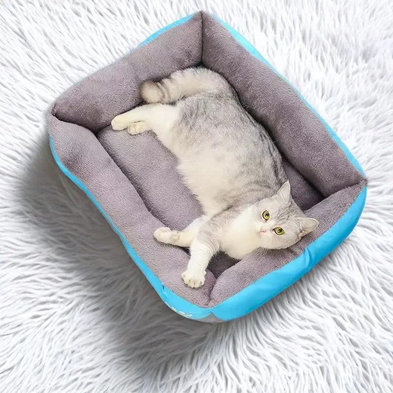 Casa grande para mascotas, cama para perros y gatos, estera larga de felpa para dormir profundo, cojín suave y cálido para perros pequeños, camas tranquilas para cachorros, Chihuahua
