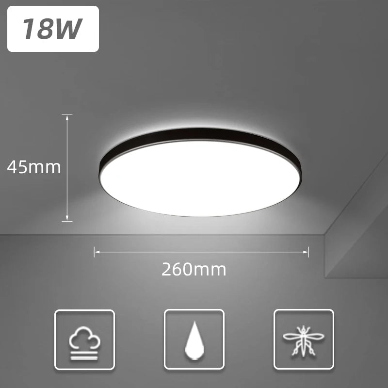 Lámpara de techo Led para sala de estar, luz moderna de CA 110V-220V, 18W, 30W, 40W, accesorios de iluminación para dormitorio y cocina