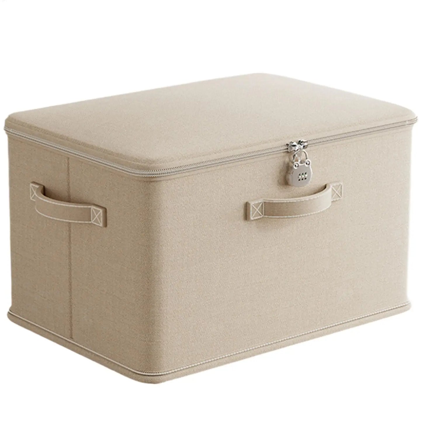 Caja de almacenamiento grande con cerradura, contenedor de almacenamiento apilable seguro con asa, contenedor organizador con bloqueo, cestas de estante lavables para