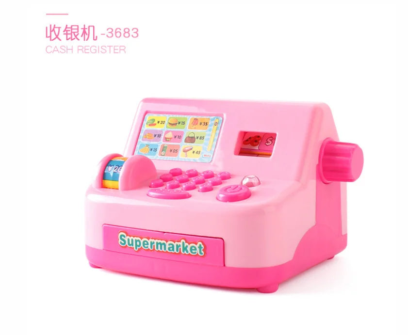 Casa de juegos de cocina simulada para niños, pequeños electrodomésticos, refrigerador, secador de pelo por microondas, máquina de café, hervidor eléctrico de juguete