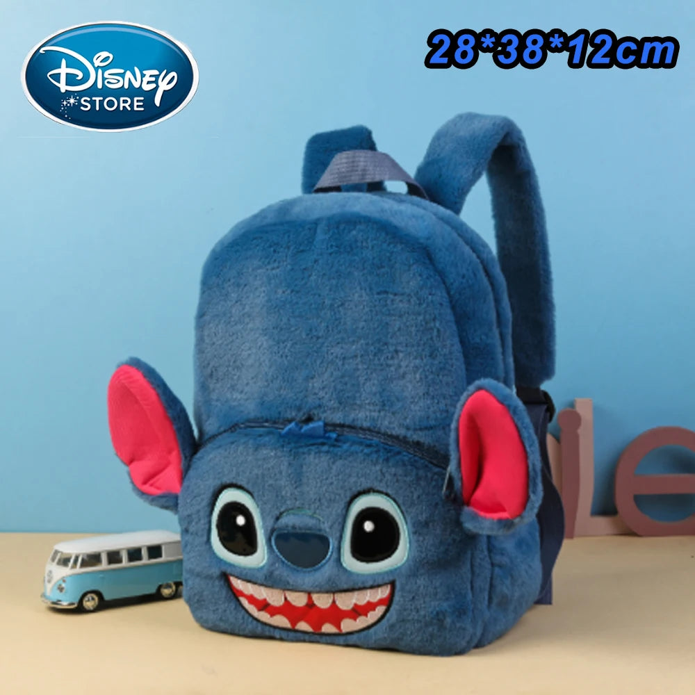 Mochila de Peluche Stitch 2026, Mochila Escolar Japonesa Azul con Diseño Divertido de Stitch, Mochila de Gran Capacidad para Estudiantes, Bolsa de Jardín de Infancia, Regalo para Niños