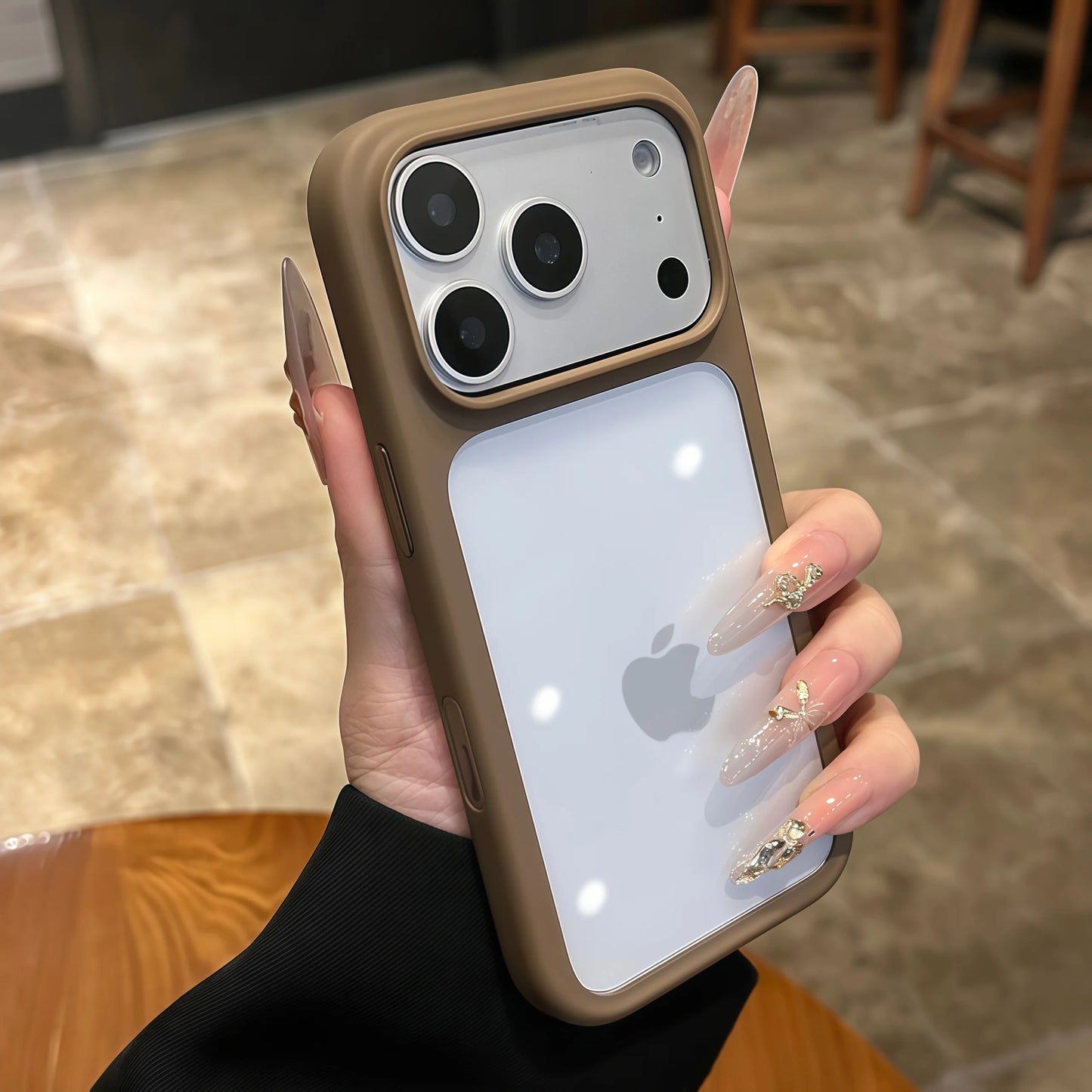 Funda Transparente de Silicona de Lujo con Bordes Suaves para iPhone 17, 17 Pro, 17 Pro Max, Resistente a Impactos, con Panel Trasero Rígido