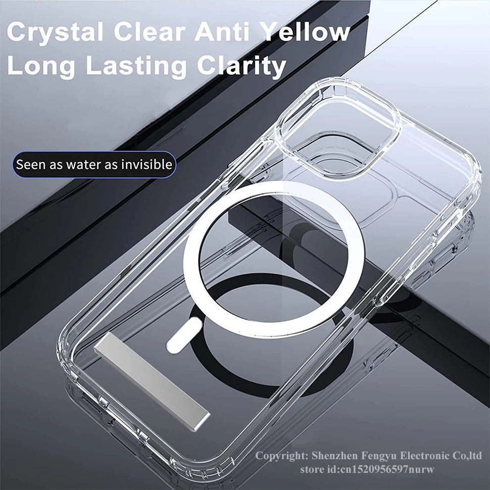 Funda de teléfono con soporte magnético para iPhone 17 16 15 14 Pro Max Plus 12 13 Mini 11 fundas móviles con soporte contraportada a prueba de golpes