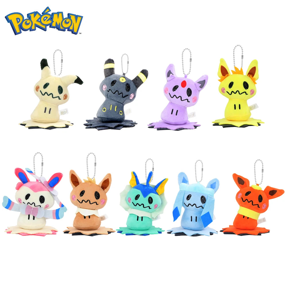 Llavero de peluche Mimikyu Eevee, colgante de anime de Pocket Monster con personajes de Eeveelution y Snorlax, para coleccionistas, regalo y decoración para fans de Sylveon