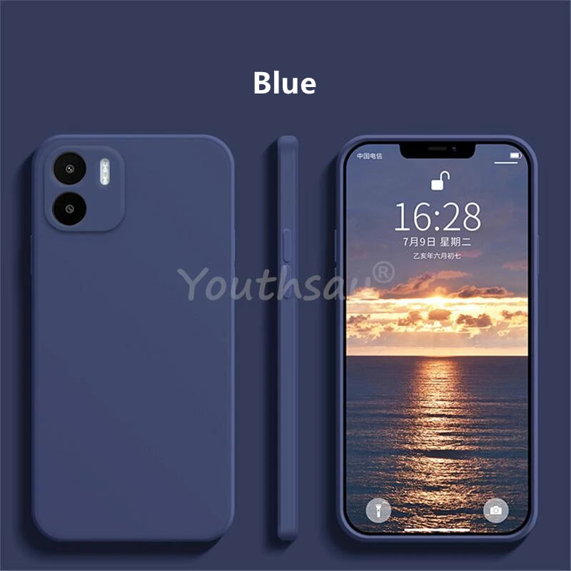 Funda para Redmi A1, Carcasa para Xiaomi Redmi A2 A1, Funda Protectora Original de Silicona Líquida Suave TPU para Teléfono Redmi A1