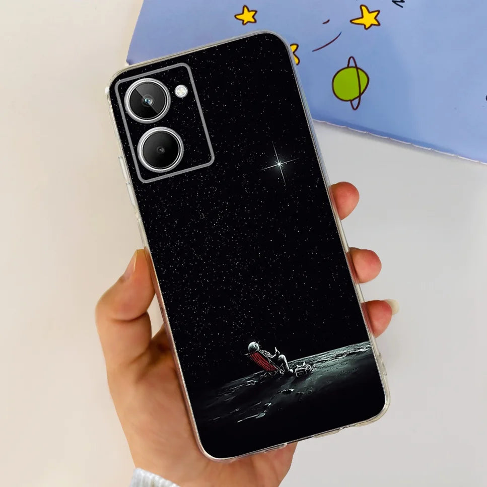 Para Realme 10 4G RMX3630 funda de teléfono suave de silicona TPU a prueba de golpes para Realme 10 funda protectora trasera con diseño de dibujos animados bonitos