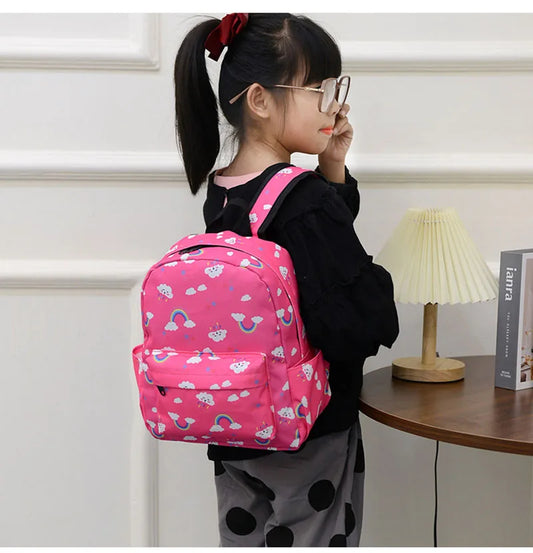 Mochila para niños pequeños, mochila preescolar ligera con bonitos dibujos, mochila de viaje para niño y niña