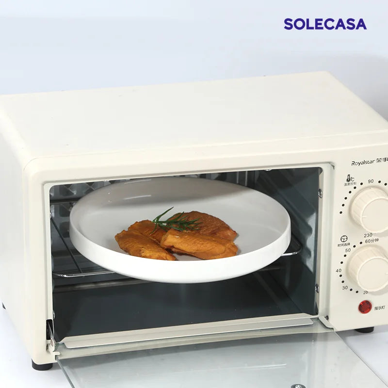SOLECASA, juegos de vajilla de porcelana de 3/12 piezas, cuencos y platos blancos, plato resistente a los arañazos, cuenco de cerámica, plato de cena de espagueti