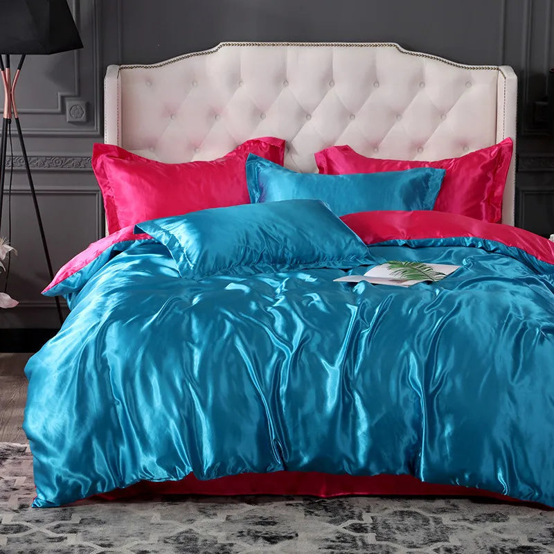 Juego de funda nórdica de cama 120/150/180/200 Tencel, juego de cama de seda negro, verde, blanco, Sábana de verano, Sábana bajera elástica de lujo 180x200
