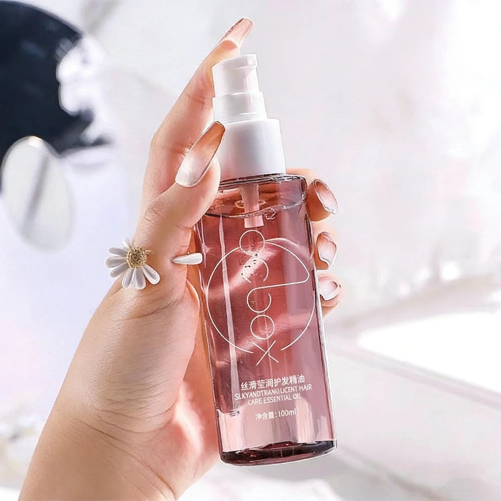Aceite esencial para el cuidado del cabello, 100ml, reparación nutritiva del cabello seco y encrespado, suero para suavizar el cabello, para todo tipo de cabello, 100ml