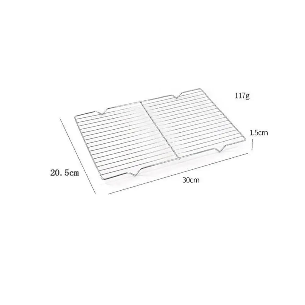Rejilla de enfriamiento de acero inoxidable, soporte antiadherente para pastelería, bandeja para horno, macarrones, pan, galleta, utensilios de cocina para hornear pasteles