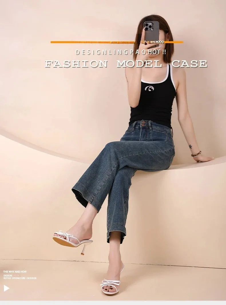 Sandalias de verano para mujer, tacones altos elegantes a la moda, zapatillas con punta abierta y nudo de mariposa de alta calidad, zapatos de tacón de diseñador de marca para mujer
