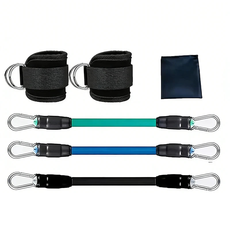 Juego de Bandas de Resistencia con Correas para Tobillos, Equipo de Ejercicio, Pesas para Tobillos, Banda Elástica de Yoga para Gimnasio, para Hombre y Mujer
