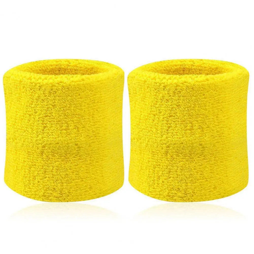 Muñequera de algodón de 2 uds., bandas para el sudor para tenis, bandas para el sudor de secado rápido para Fitness, muñequera de seguridad, soporte para muñeca, banda envolvente