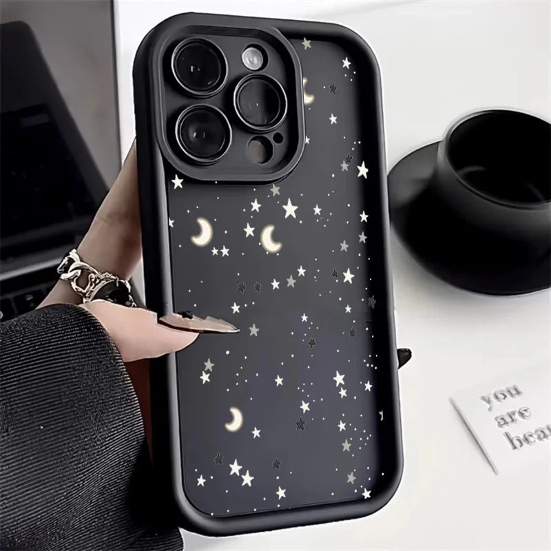Funda de Teléfono con Estampado de Estrellas para Samsung S26 Ultra, Fundas para Galaxy S24 S25 Plus S23 FE S22 S21 A26 A36 A56 A35 A55 A34 A54 A53 A52S
