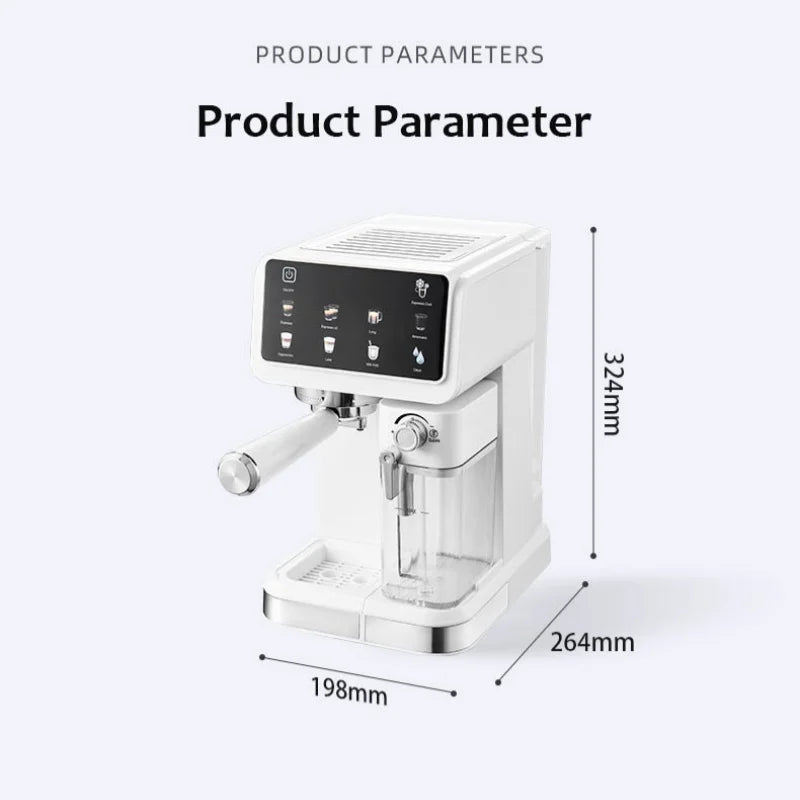 Cafetera Espresso con bomba italiana de 220V, cafetera automática para espumar espuma de leche para uso doméstico