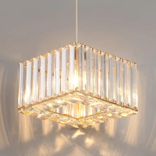 Lámpara colgante de cristal moderna, lámpara de techo Led de lujo, accesorios de decoración para el hogar, Isla de cocina, Lustre colgante ajustable