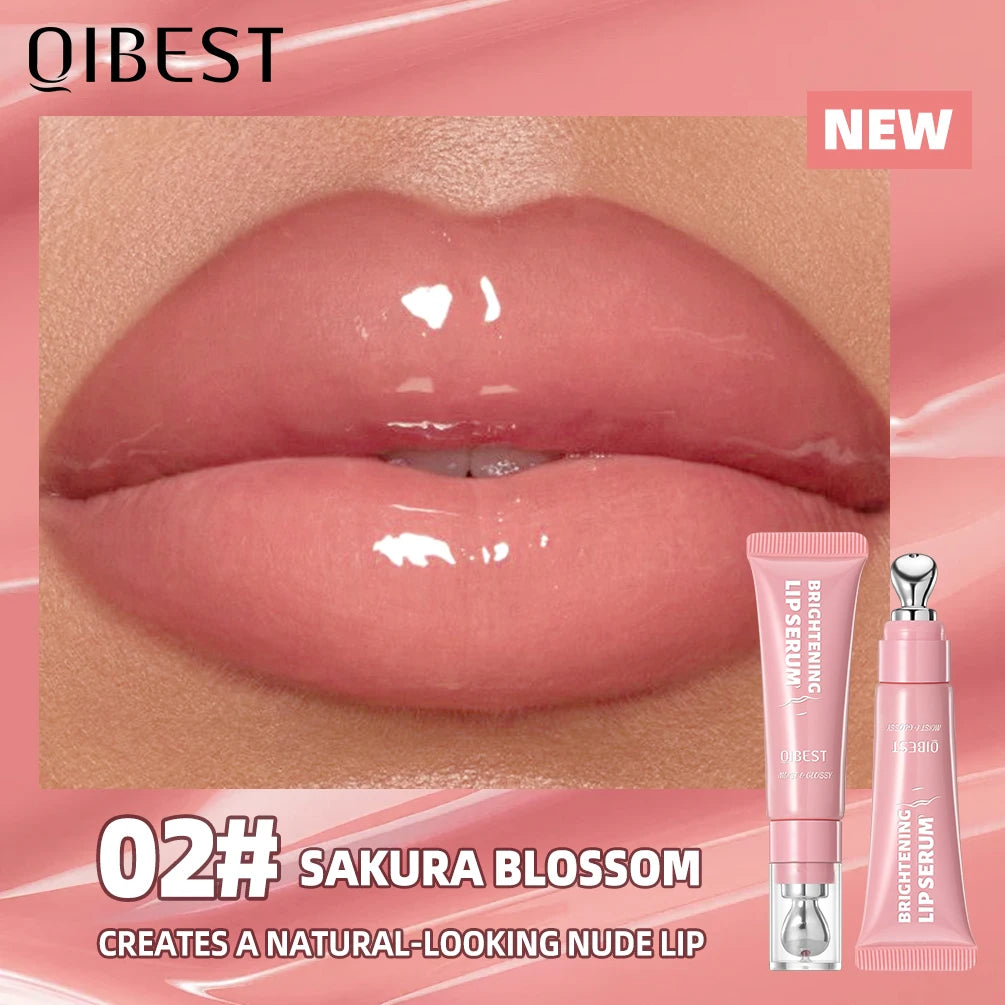 Brillo Labial QIBEST Efecto Espejo, Tinte de Larga Duración, Hidratante, Brillante, con Purpurina, Maquillaje Nutritivo