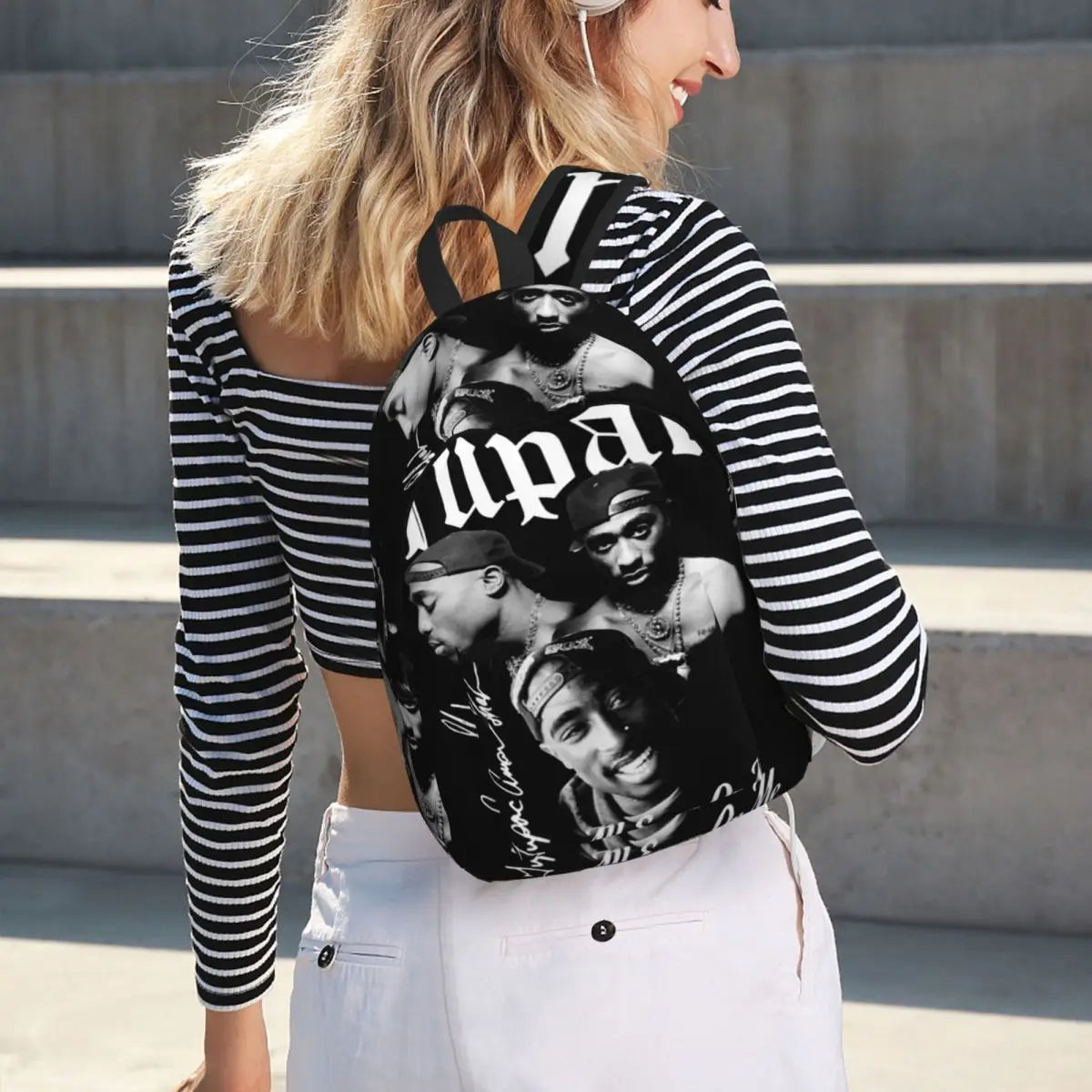 Mochila de hip hop del rapero Tupac 2PAC, mochila de gran capacidad para niños, mochila escolar, bolsos de hombro para hombres y mujeres