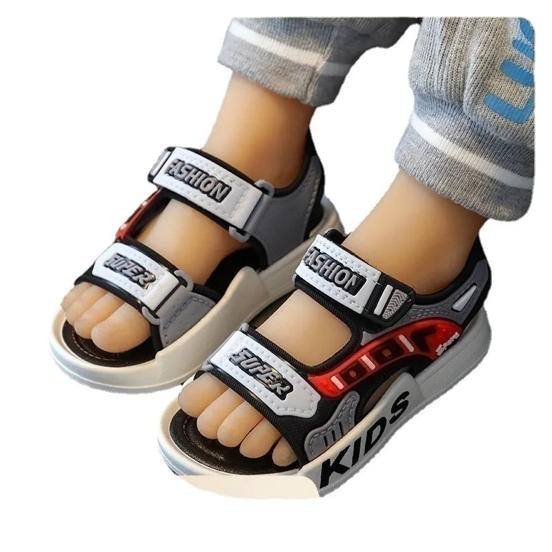 Sandalias deportivas transpirables, Sandalias de verano para niños, zapatos de playa informales, zapatos cómodos de suela blanda para niños, Sandalias antideslizantes de moda