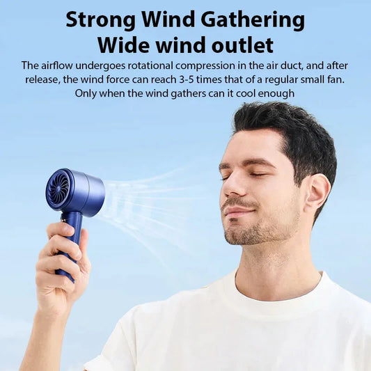 Mini Ventilador de Mano USB de Carga Rápida, Ventilador Portátil Silencioso de Alta Velocidad para Viajes y Actividades al Aire Libre