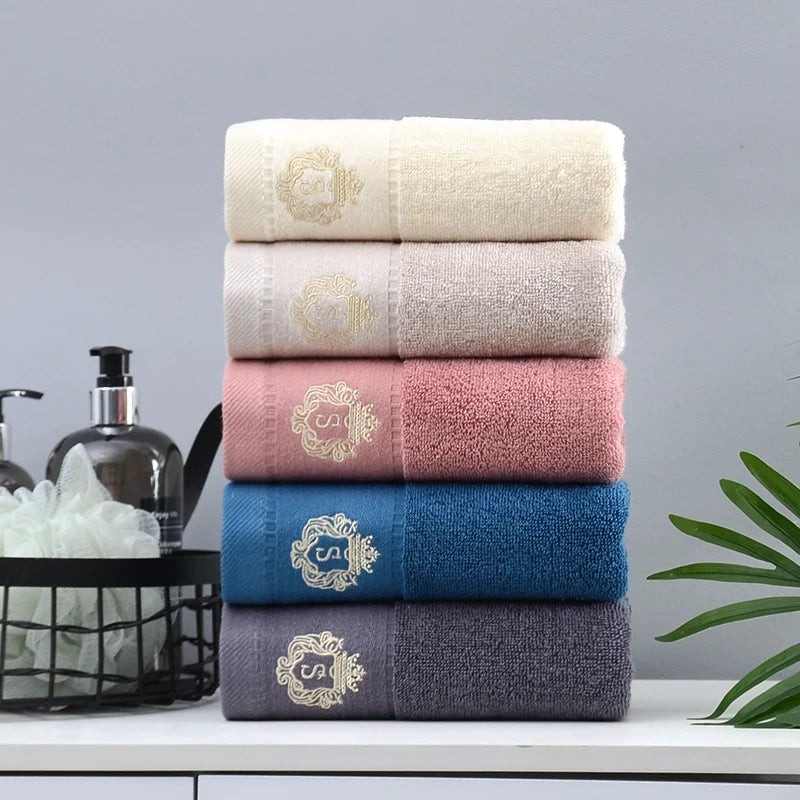 Juego de toallas de baño de algodón bordado, toallas de baño grandes de 70x140cm y 35x75cm, toallas de uso diario para ducha facial, 1/2/3 Uds.