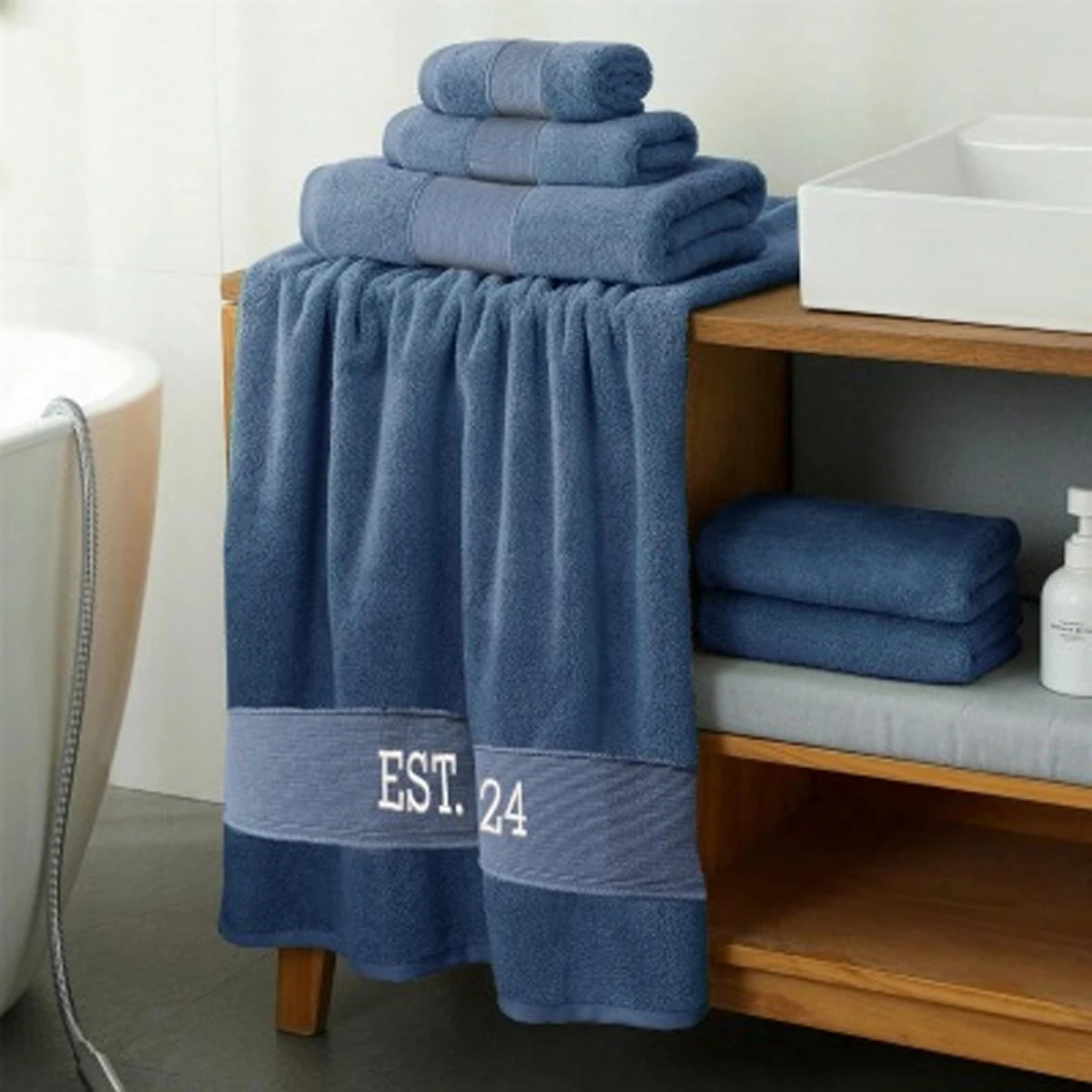 Toalla de mano bordada con patrón personalizado, Toalla de baño con nombre personalizado, juego de toallas personalizadas, súper absorbente, 100% puro, 1 ud.