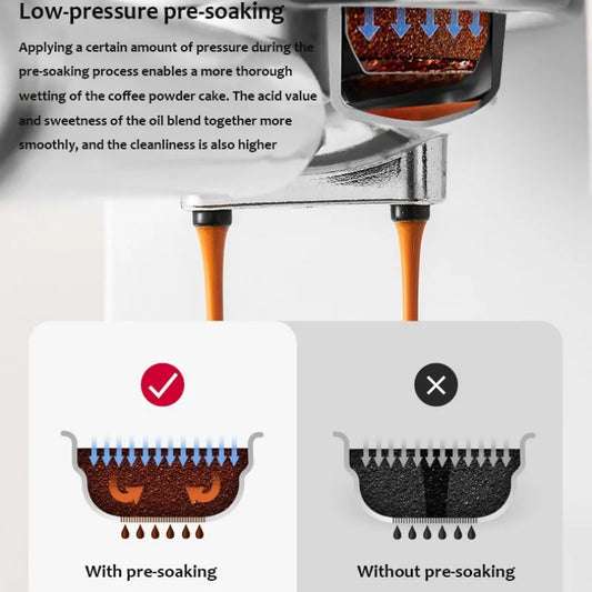 Cafetera Espresso con bomba italiana de 220V, cafetera automática para espumar espuma de leche para uso doméstico