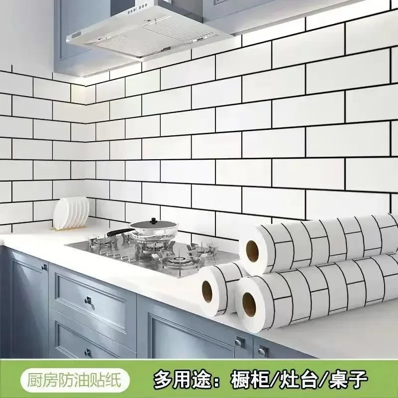 Papel tapiz adhesivo de pared de 80cm de ancho, lámina impermeable a prueba de aceite, pegatina decorativa de mármol, papel decorativo para renovación de baño y cocina