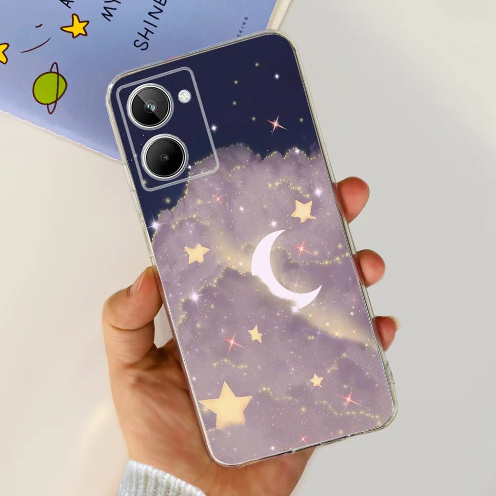 Para Realme 10 4G RMX3630 funda de teléfono suave de silicona TPU a prueba de golpes para Realme 10 funda protectora trasera con diseño de dibujos animados bonitos