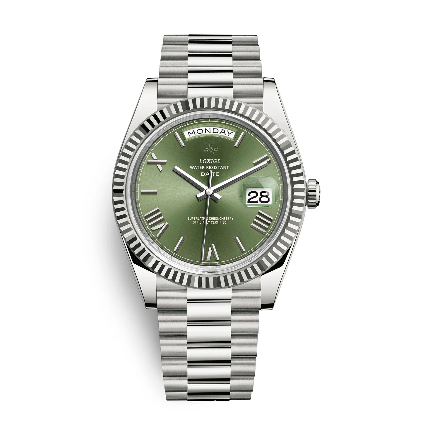 Reloj con calendario semanal de moda para hombre, reloj de cuarzo importado japonés, resistente al agua