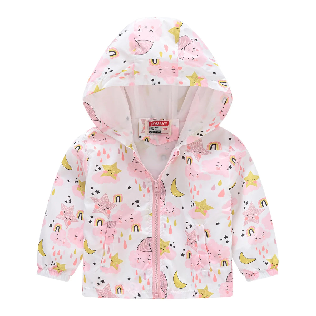Chaqueta impermeable con capucha para niños y niñas, cortavientos con cremallera y estampado de dinosaurio de dibujos animados, a la moda, novedad
