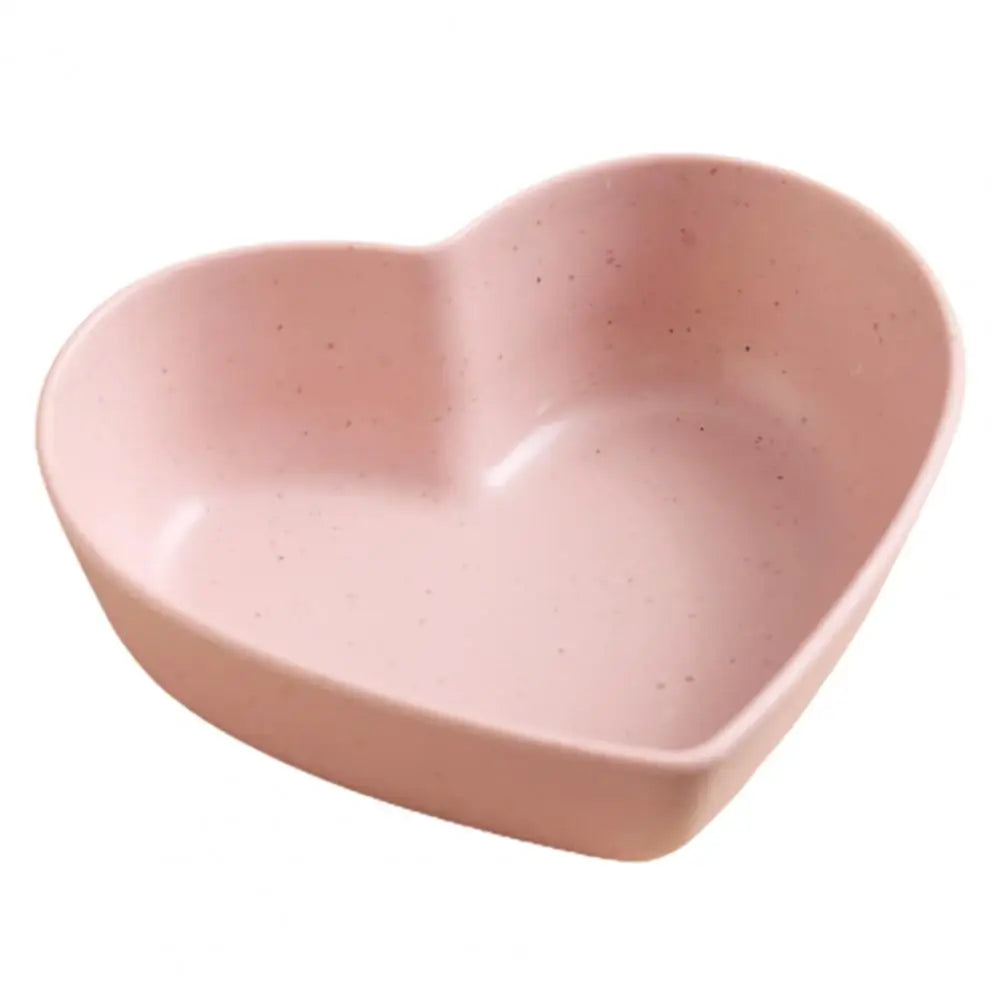 Plato de servir útil, plato de postre reutilizable, cuenco de salsa de cocina de plástico de almacenamiento en forma de corazón