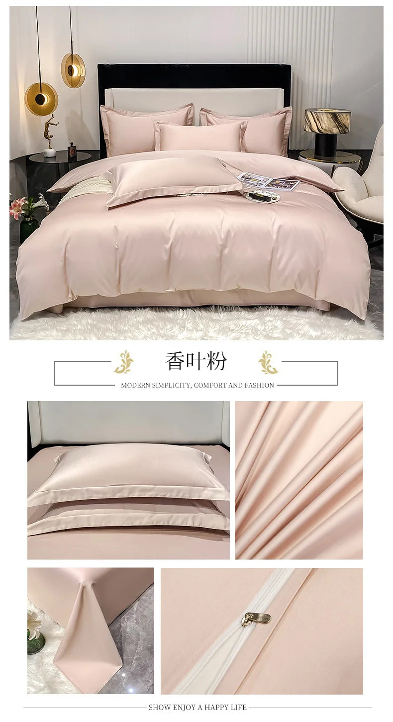 Juego de cama de lujo 100% algodón egipcio funda nórdica funda de almohada Ru Europa doble tamaño Queen King ropa de cama juegos de sábanas suaves
