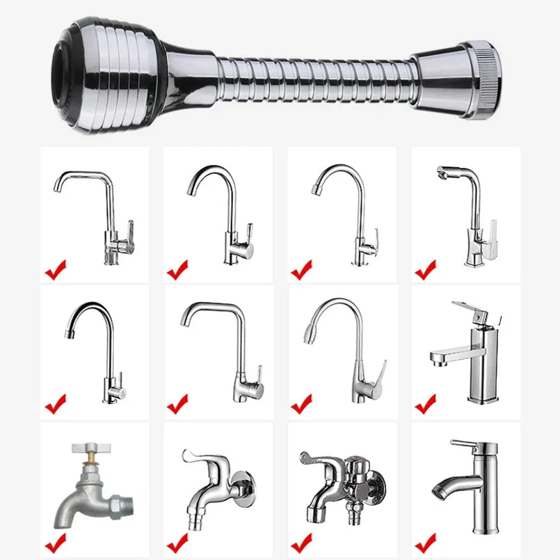 Aparatos de cocina, 2 modos, burbujeador giratorio 360, extensor de grifo de alta presión, ahorro de agua, suministros de accesorios de cocina y baño