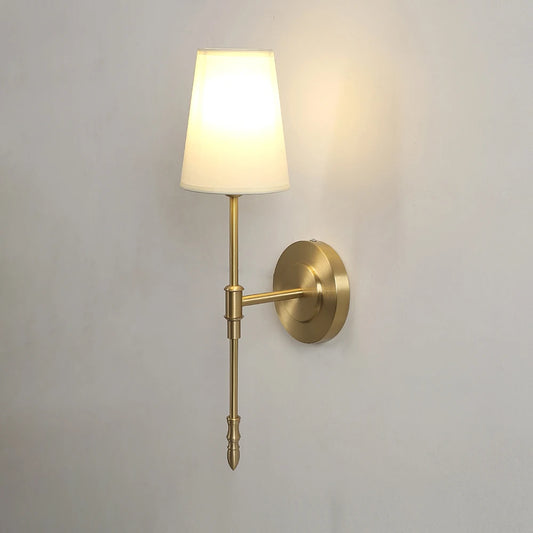 Lámpara de cobre clásica para pared, candelabro Retro para decoración del hogar, mesita de noche, dormitorio, pasillo, escaleras, luminaria interior, luces led