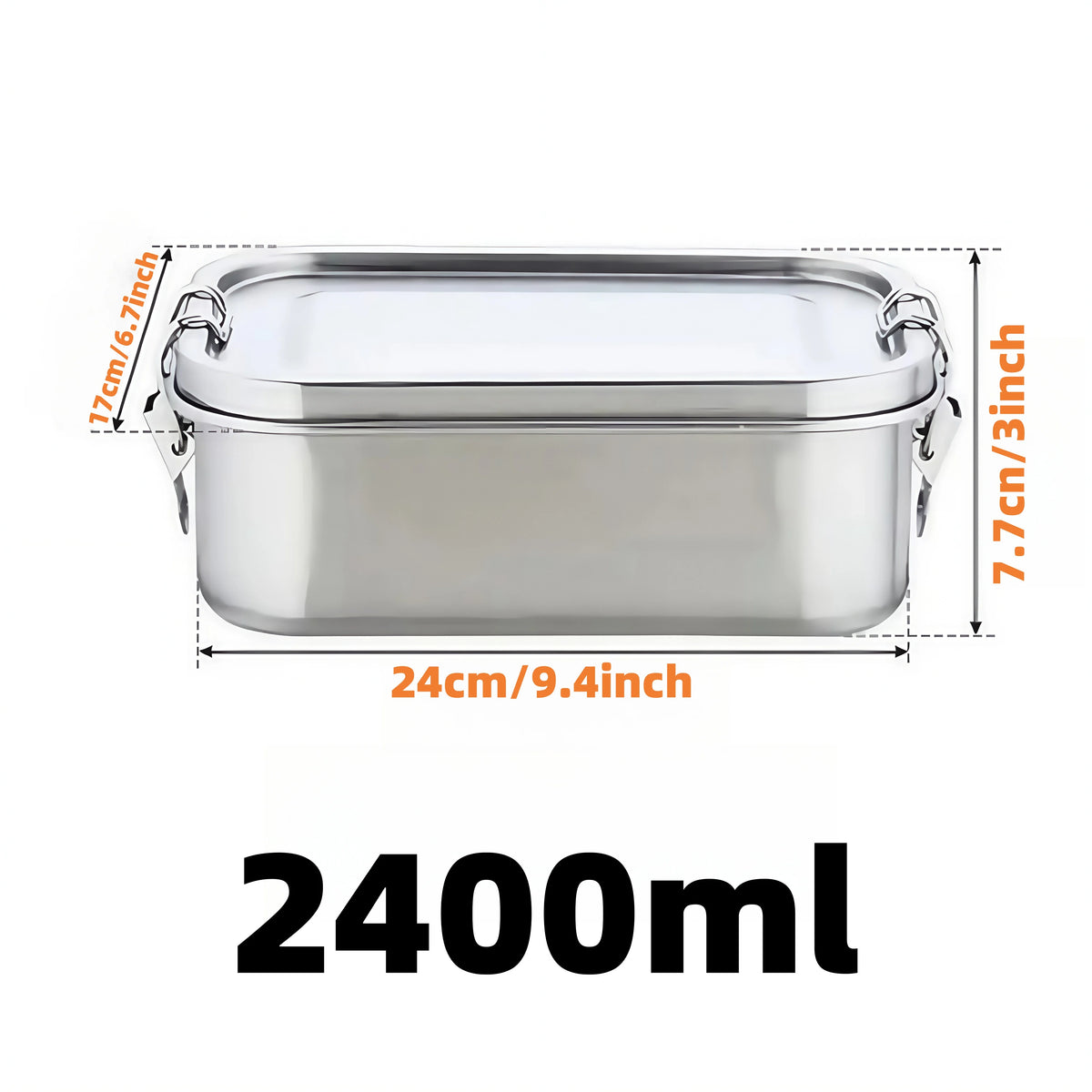 Lonchera de Acero Inoxidable 304, Hermética y a Prueba de Fugas, Bento Box de 1/2 Capas, Contenedores para Almacenamiento de Alimentos con Cierre para Adultos