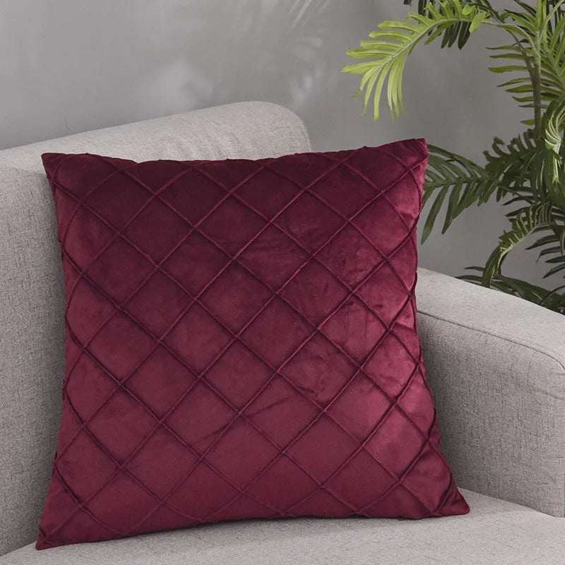 Funda de cojín de terciopelo suave, Funda geométrica Cojin de 45 × 45cm, Funda de almohada decorativa para muebles de Patio para sofá y balcón