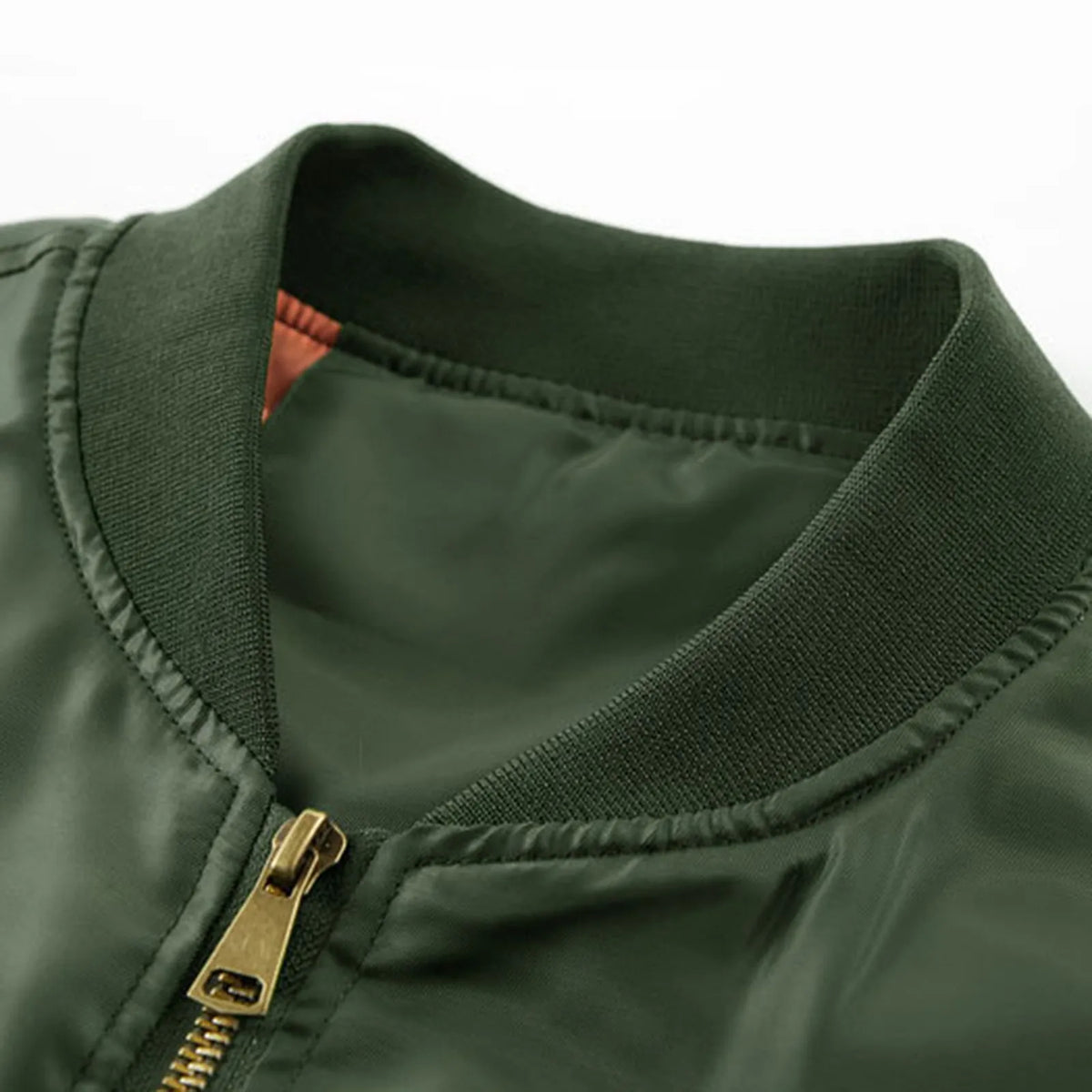 Chaqueta Bomber de ocio con cuello levantado para hombre, chaqueta de béisbol ligera con cremallera de manga larga Vintage para primavera y otoño