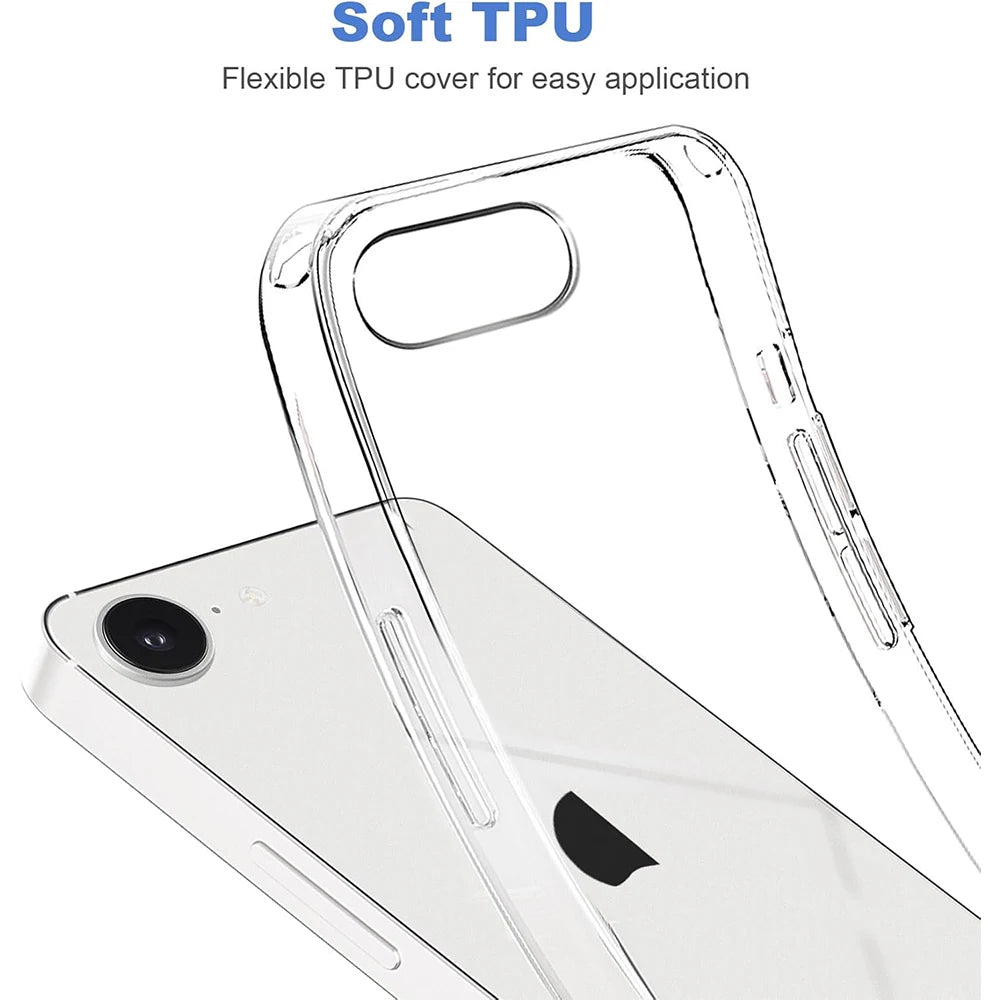 Funda Transparente para iPhone 16e 16 E 15 Pro Max 14 Plus 13 Mini 12 11 X XS XR SE 2022 2020 7 8 6S, Accesorios para Cubierta de Teléfono