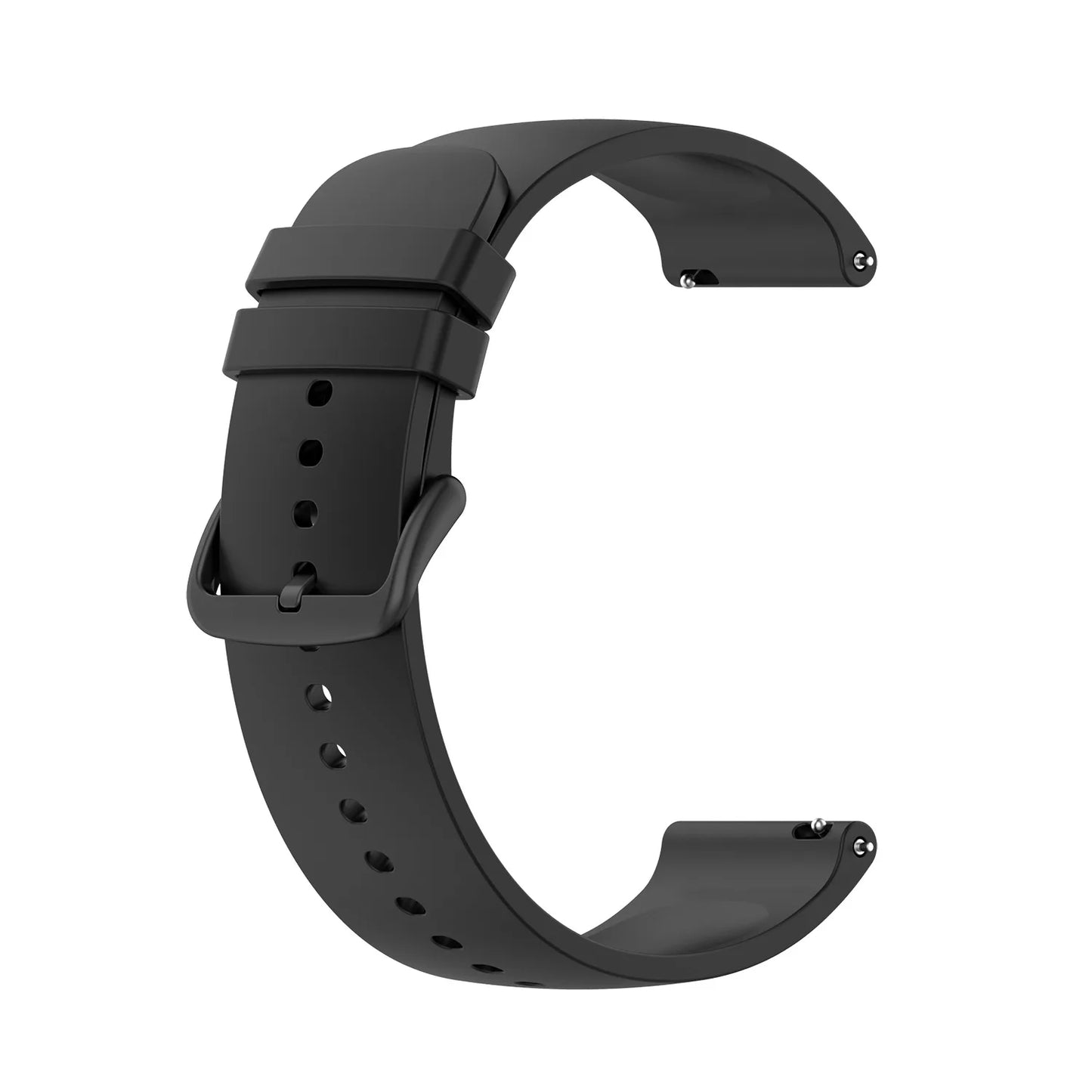 Correa de silicona para Huawei Watch GT 3 GT3 GT2 46 mm 42 mm Correa de silicona con hebilla negra con cola redonda