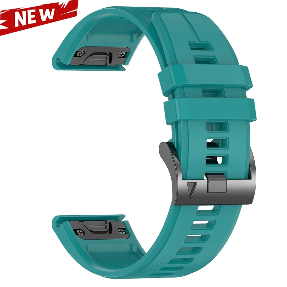 Correa deportiva de silicona QuickFit de 26 y 22mm para Garmin Fenix 7 7X PRO 6 6X GPS 5 5X Plus 3 HR Epix Pro instinto 2X
