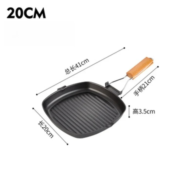Cacerola antiadherente de 14cm/16cm con mango de madera y boquilla para verter, ideal para salsas y leche, nueva para cocina doméstica.