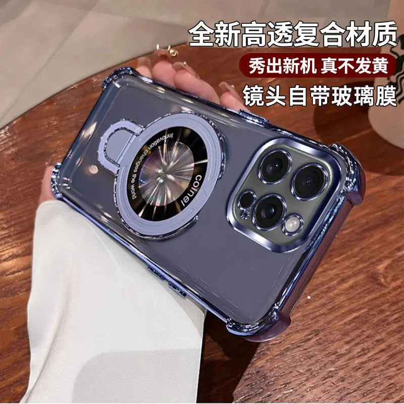 Para realme 15 Pro Funda de lujo galvanizada de silicona transparente soporte cubierta para realme 15Pro Funda de parachoques a prueba de golpes